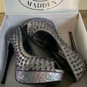 Steve Madden, metallic heels with spikes